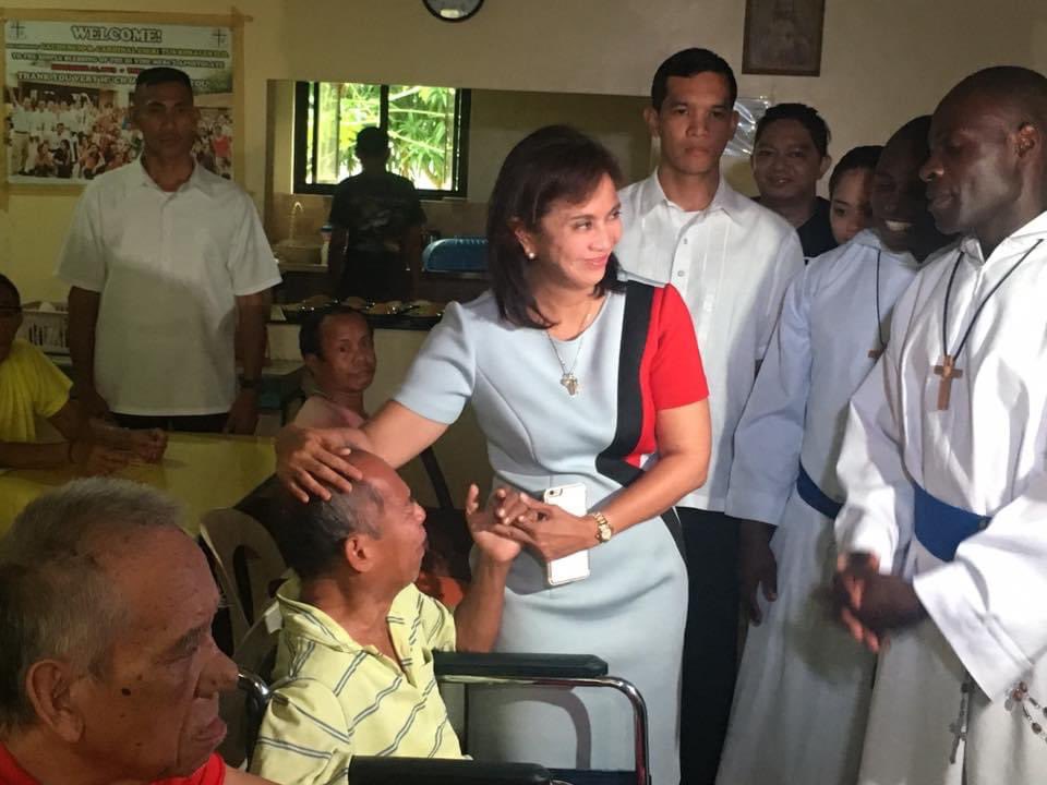 JervisManahan's tweet photo. One of my first coverages of VP @lenirobredo in July 2016, less than a week after she took office as vice president.

She visited the Missionaries of the Poor, where she turned over wheelchairs for abandoned PWDs. https://t.co/Lh4mOxEbk7
