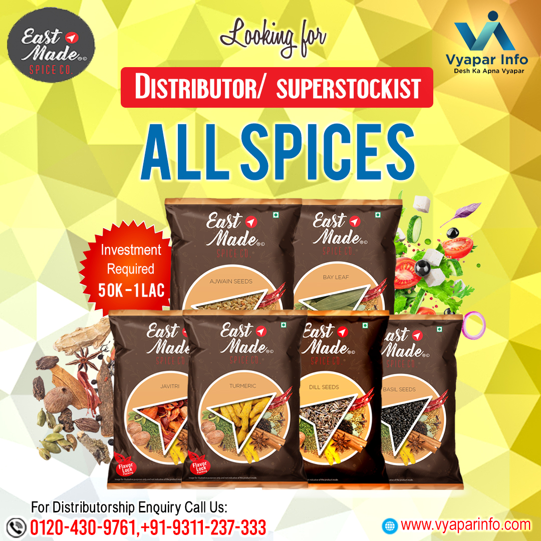 Vyaparinfo's tweet photo. Looking for Distributorship/Bulk Buyer for Eastmade Spices And Herbs Pvt. Ltd people can share their contact details to grab this #BusinessOpportunity.
#vyaparinfo
#spices #ajwain #seeds #amaranth #basil #black #mustard #big #cumin #jeera #dill #fennel #small #fenugreek #methi https://t.co/O2ca560lp5