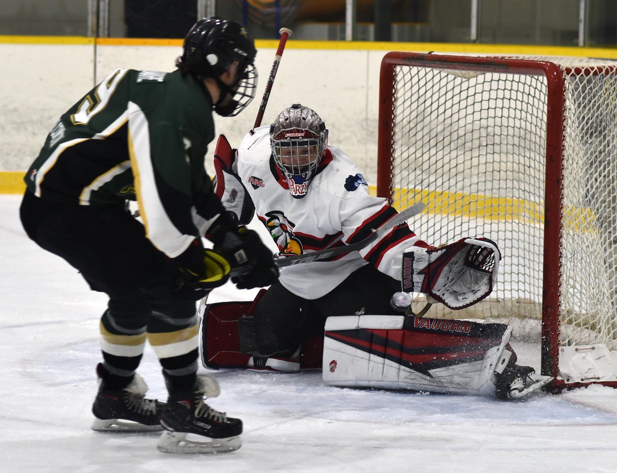 MitchAdvocate's tweet photo. Congratulations to Mitchell Hawks' goalie Tyler Parr who has been named MVP of the Pollock division of the PJHL. He was also named the top goaltender and shared the best goals against average with Bradley Boville. Hawks' Malcolm McLeod was also named top defenceman. https://t.co/Ad5znOu8jZ