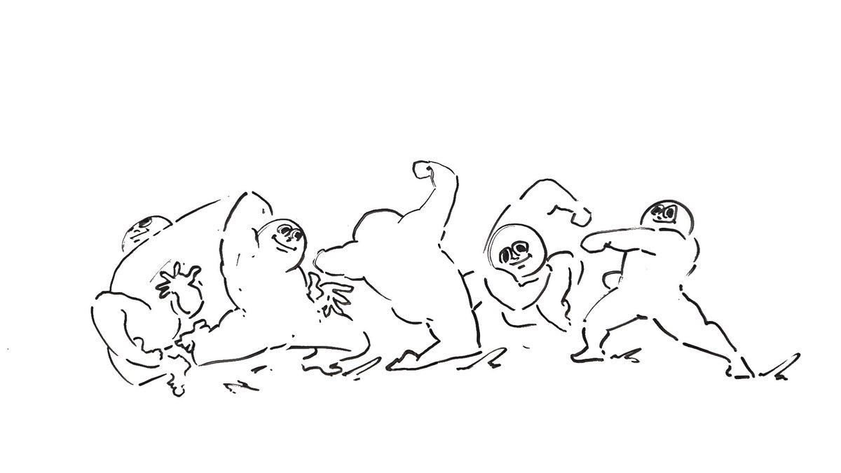 これはホワイトボードに描いた乱舞技 