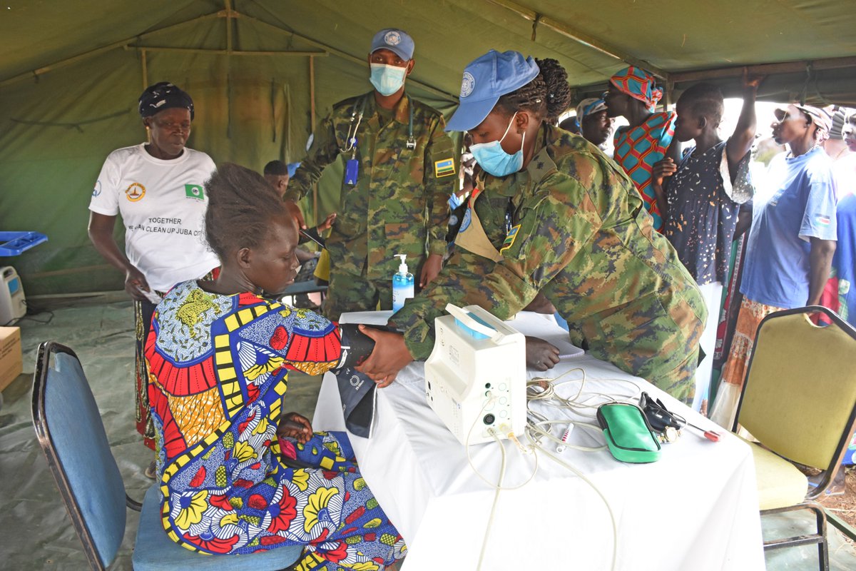unmissmedia's tweet photo. #PatrollingForPeace 🕊️ is something #UNMISS peacekeepers from #Rwanda 🇷🇼do regularly.
In Gorom, #SouthSudan🇸🇸, Rwandan Blue Helmets:
➡️spoke with community members + leaders about the security situation
➡️gave free medical checks to some 180 people
Thank you Rwanda!
#A4P https://t.co/ntQEgXILxM