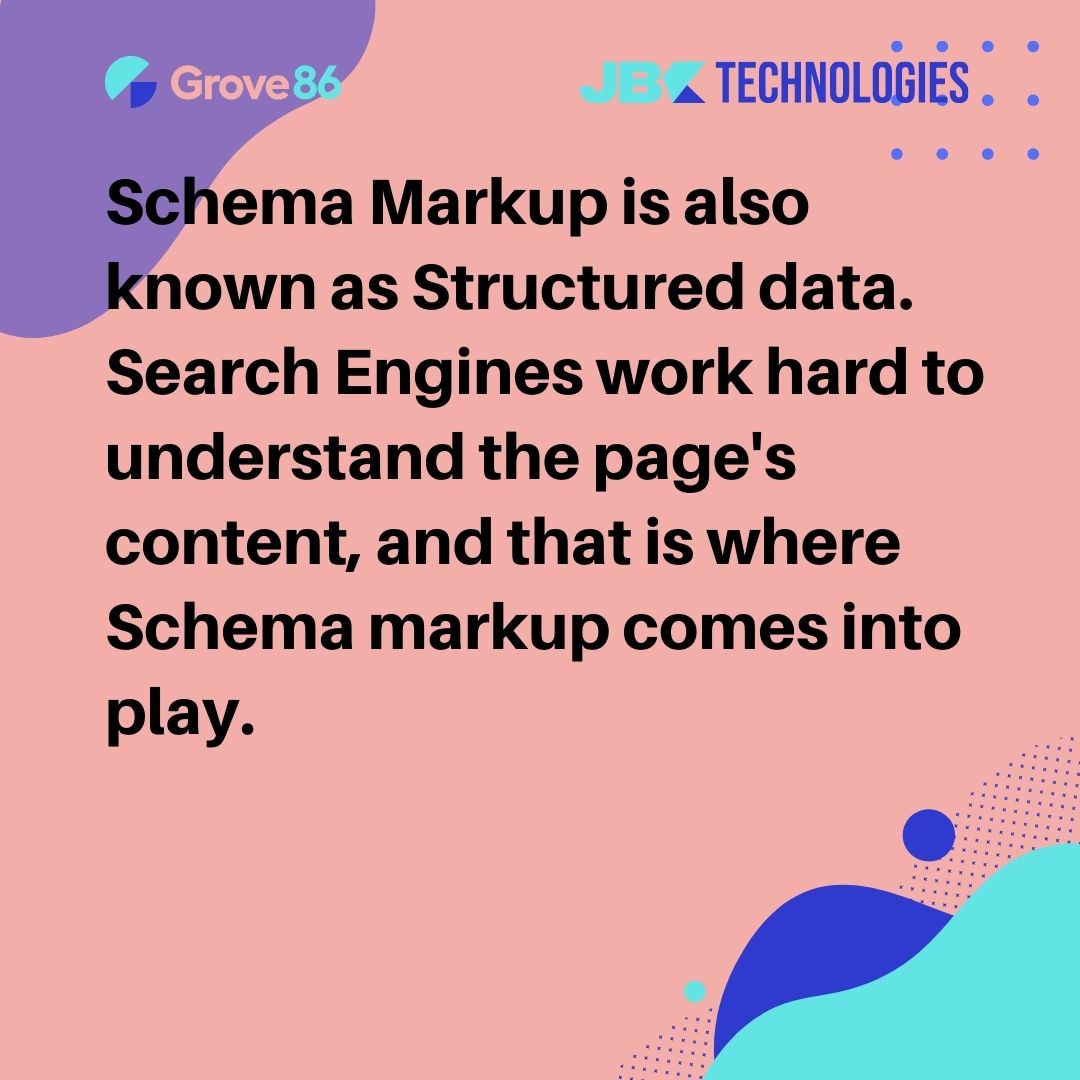 Grove86LLC's tweet photo. There are many things that can help you rank on Google, and one is Schema markup. For that, know what schema markup is and 
what are the benefits of schema markup.
#grove86 #SEO #seoservice https://t.co/soWI5wsCEz