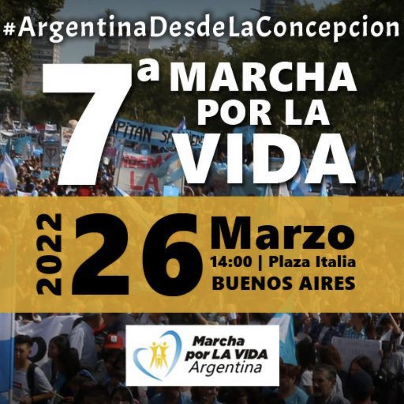 Se viene la Marcha Por La VIDA 💙💙
26 de Marzo agendalo!