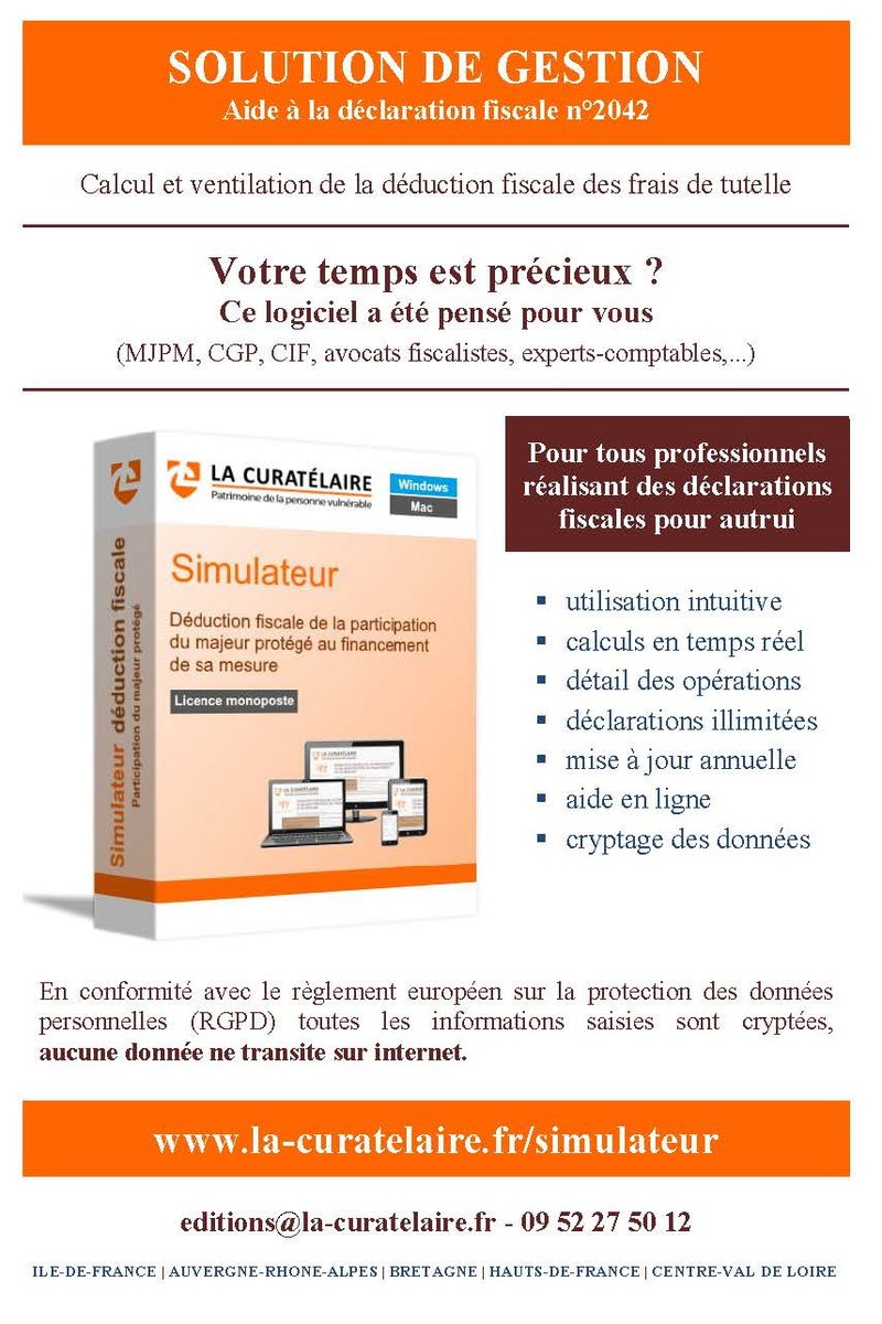 #Impôts 2022 : Déduction fiscale des frais de #tutelle et de #curatelle. Un outil indispensable pour sécuriser la déclaration d'impôts des #MajeursProtégés.
#MJPM #PJM #tutelles #curatelles bit.ly/2v1MCnK