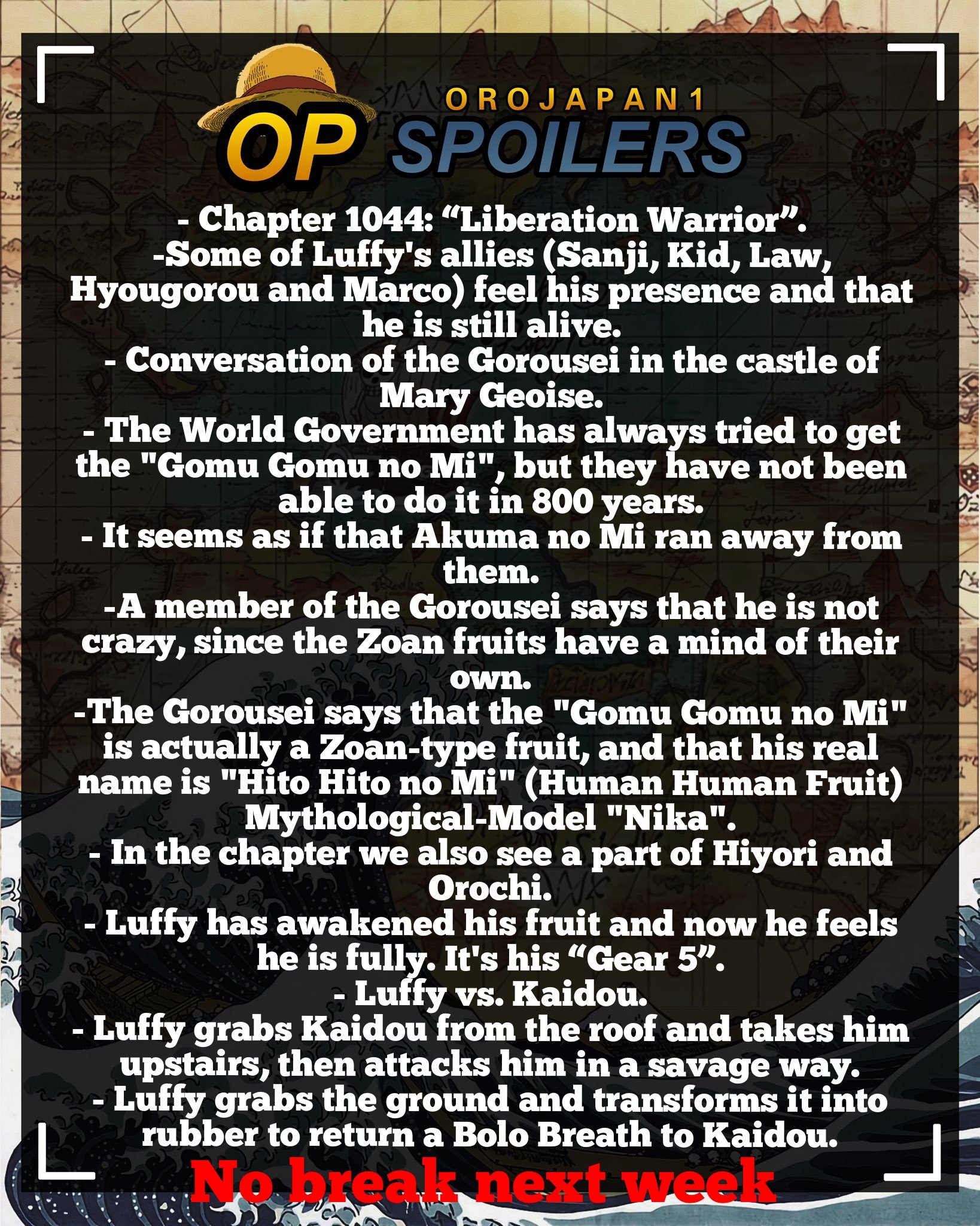 His ultimate plan.[Chapter1044 spoiler] : r/OnePiece