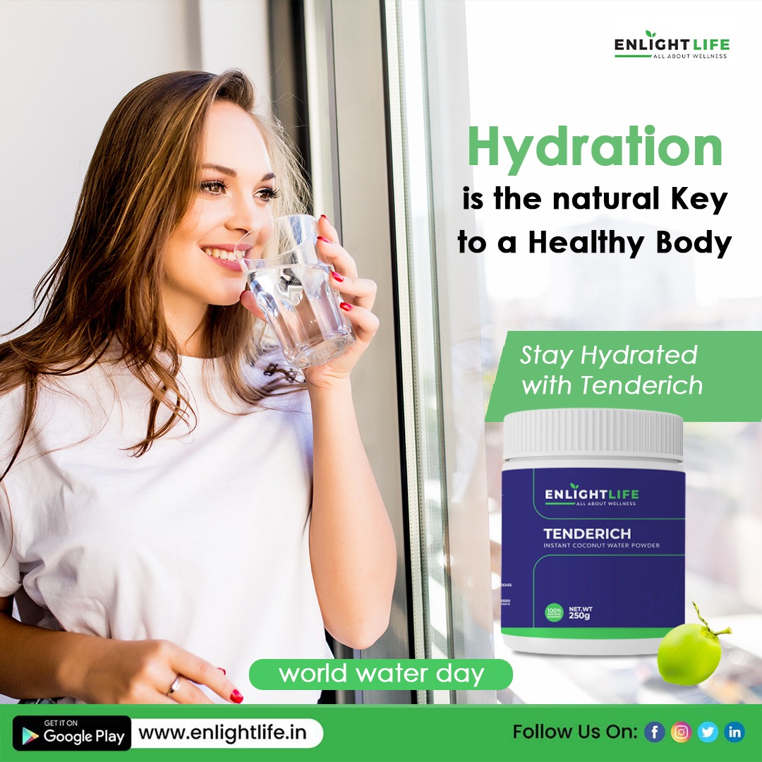 _enlightlife's tweet photo. Your body needs high levels of hydration to function in a balanced way. Just add a scoop of Tenderich in water and enjoy it. 

#WorldWaterDay #WorldWaterDay2022 #water #health #healthyliving #wellness #Hydration #Medicine #healthylifestyle #lifestyle #drinkwater https://t.co/abPuMNJfuP