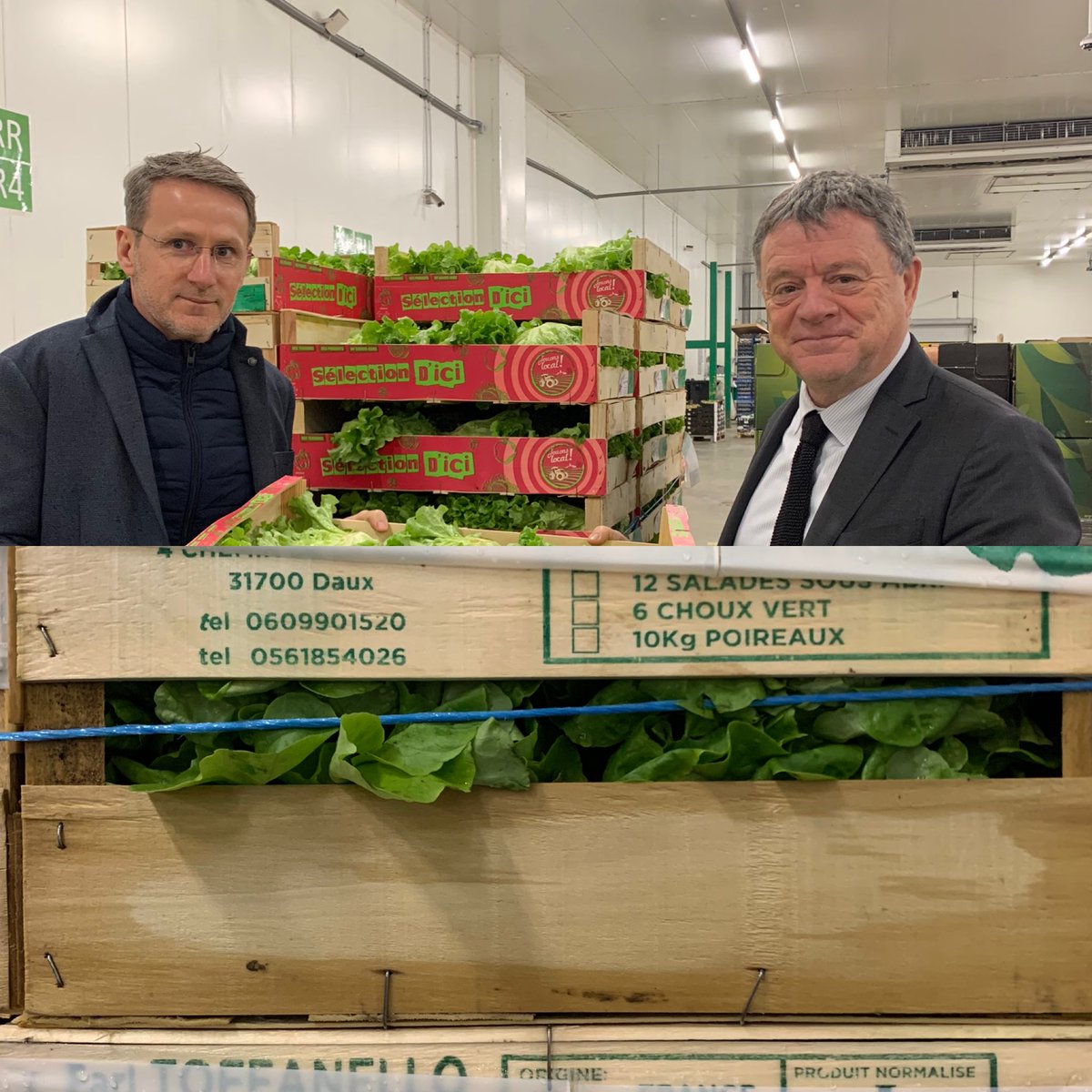 Visite ce matin de l’entreprise ⁦<a href="/GaronneFruits/">Garonne fruits - Réseau le Saint</a>⁩ a castelnau-d’estretrefond.Grossiste en fruits et légumes,viandes,produits carnés et vins.Entreprise engagée dans le sourcing de produits locaux.⁦<a href="/TlseMetropole/">Toulouse Métropole - INACTIF</a>⁩ ⁦<a href="/Toulouse/">Toulouse - Mairie et Métropole</a>⁩ #bienmanger