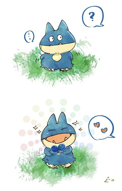 オレンの実をくれるゴンベ ごんぬ！(いっしょにたべよ〜)