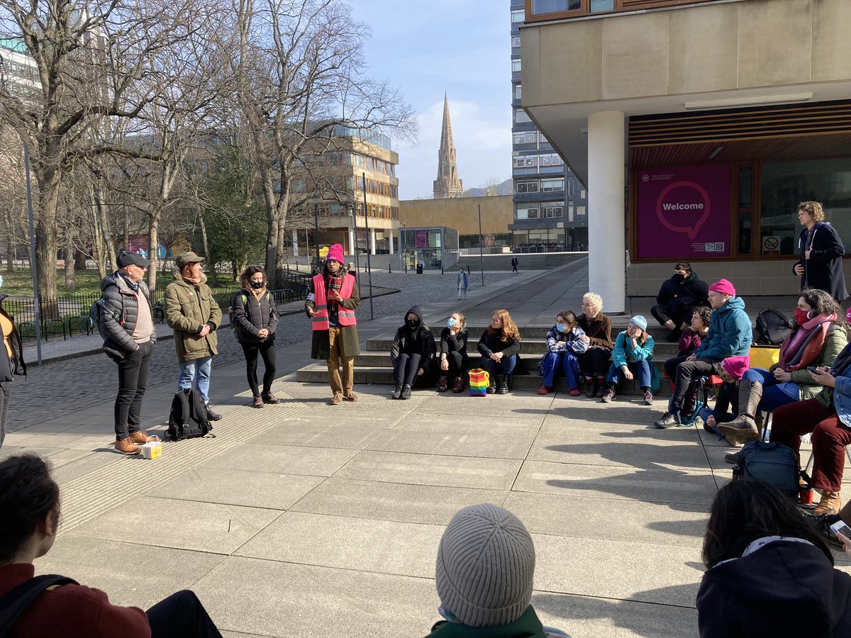 PeruginiNic's tweet photo. Occupied Aikman Lecture Theatre. Teachout on hostile environment and racist borders. Students and staff are united. #UCUstrikes https://t.co/zcV0CgB055