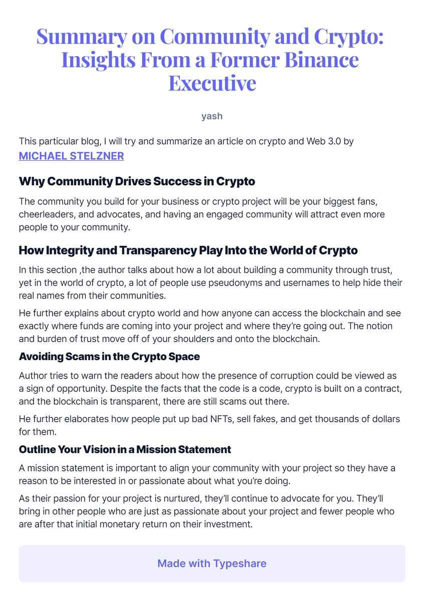 ilikeyash's tweet photo. It is important to have yourself surrounded with the right people when it comes to crypto and web 3 space...Do read this article and let me know if it helps https://t.co/TFjlMhNyGn