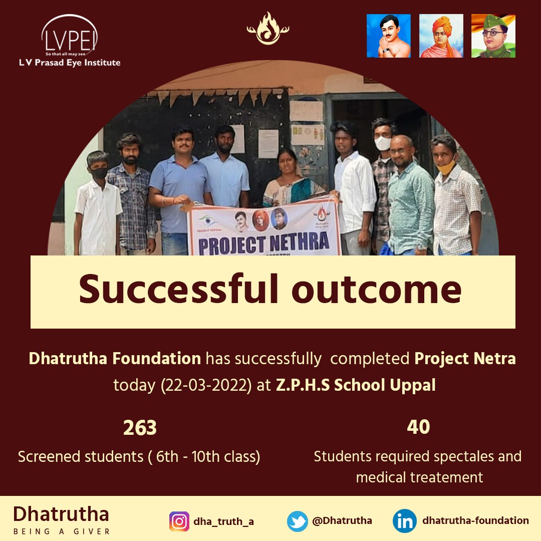 Dhatrutha's tweet photo. One more government school in uppal zone..😍😍
#dhatrutha #dhatruthafoundation #projectnetra #projectnetranjali #lvprasadeyeinstitute #uppal https://t.co/g1YZ8aUdYr