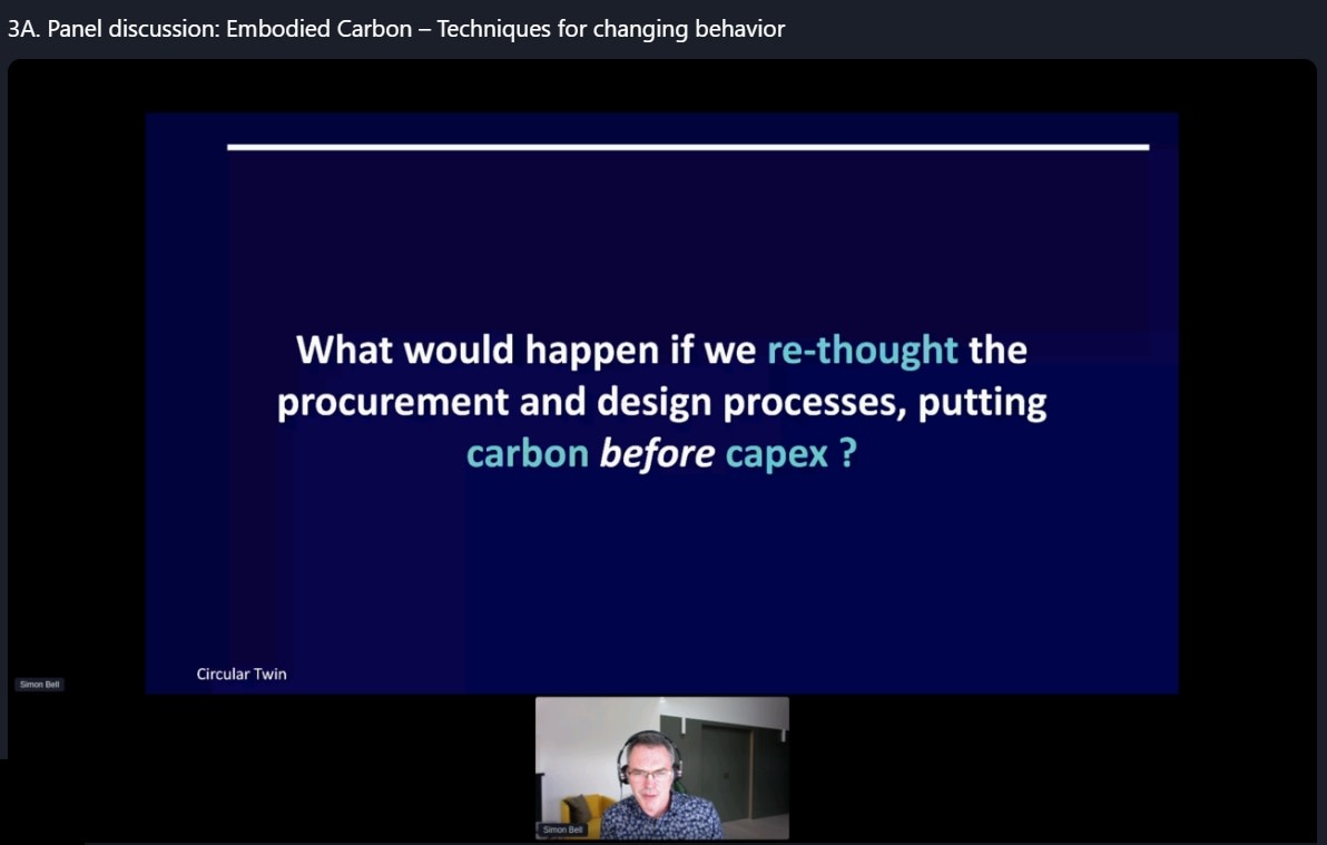 talklandscape's tweet photo. A panel discussion: Embodied Carbon – Techniques for changing behavior live at the #LICPDDay now!
@sdtbell @HLMArchitects on ultra-early #collaborative culture https://t.co/3szIzYzinS
Chaired by @JaneEFindlay 
#climate #biodiversity https://t.co/fKLSqrGxLN