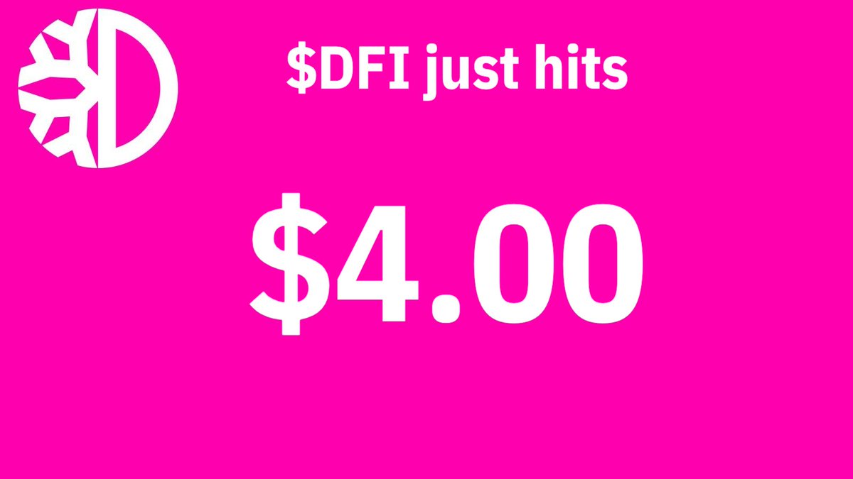 BitPerfectX's tweet photo. The native $dfi token of @defichain just hits $4.00 and is trading with 9.260 sats per DFI 👀

👉 https://t.co/SiLvuRTktP https://t.co/4puuWVdq5j