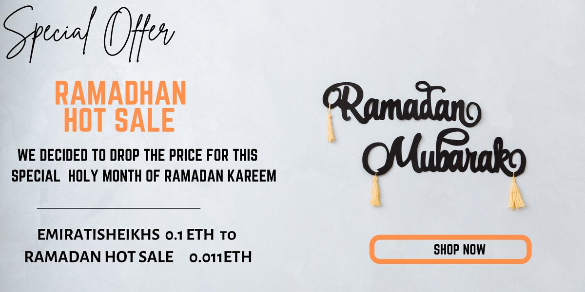 On the occasion of this Special Holy month of RAMADAN KAREEM. 
We Decided to Drop our Price .
Hurry Up guyz limited offer for Limited time ⏳️
🚀🚀🚀