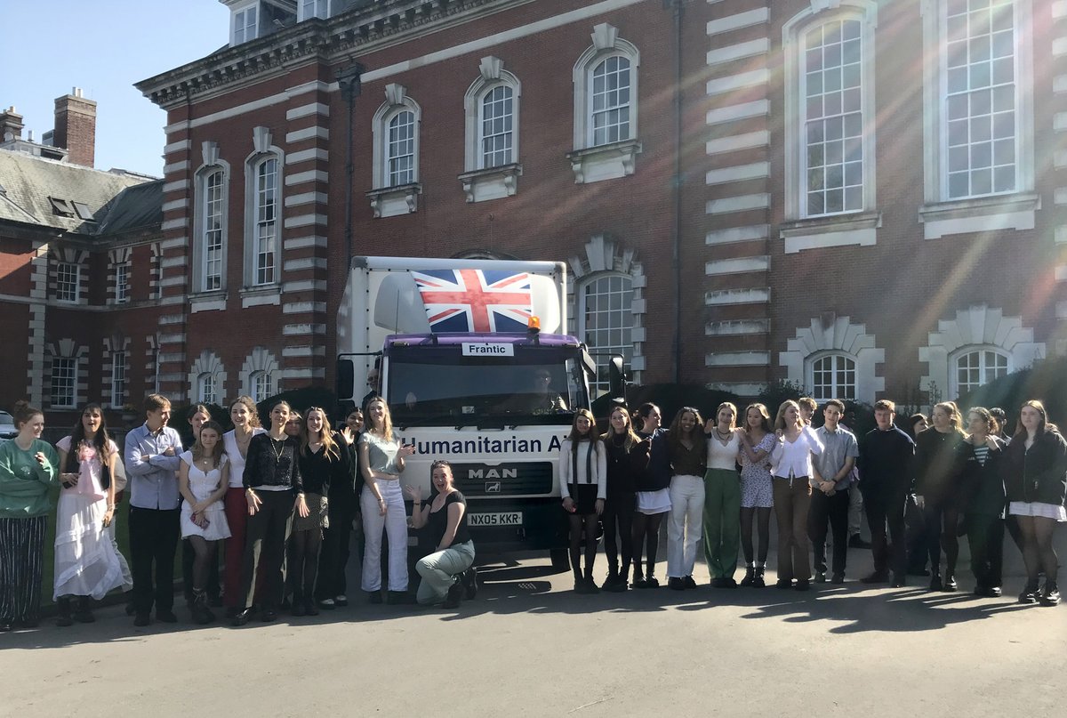 Our A2 Charities Weekend organised by the Heads of School (raising a staggering £55,100 for charity) has paid for a huge quantity of humanitarian aid, including medical equipment, education materials and essential supplies, that is now heading over to the Ukrainian border.  (1/4)