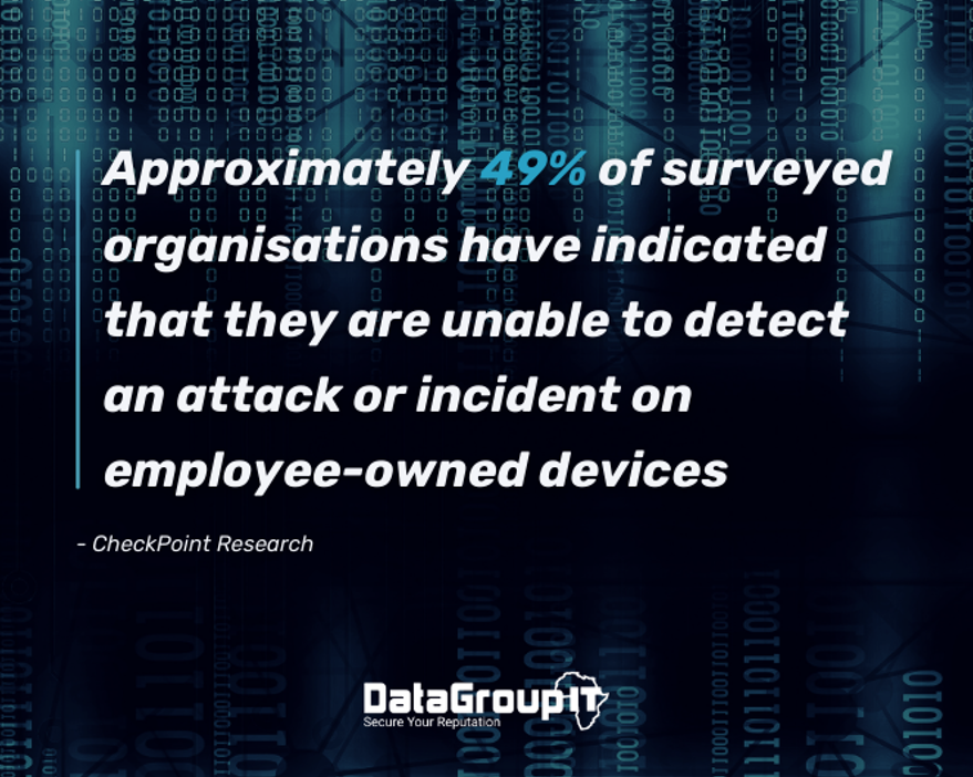 DataGroupIT's tweet photo. Bring Your Own Devices, the practice of using a personal device for company work, may be convenient during the hybrid work era but it presents sizeable threats to the business

Does your organisation have a consolidated security approach that includes real time threat detection? https://t.co/JhlfUGIdgF
