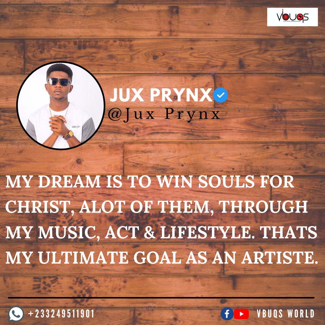 Vbuqsworld's tweet image. Prince Obeng musically known as @JuxPrynx shares his ultimate goal as a Music artiste 🌴Keep coping his latest “Good News EP” via

audiomack.com/jux-prynx/albu…
•Vbuqs World | Spintex | Kumasi
