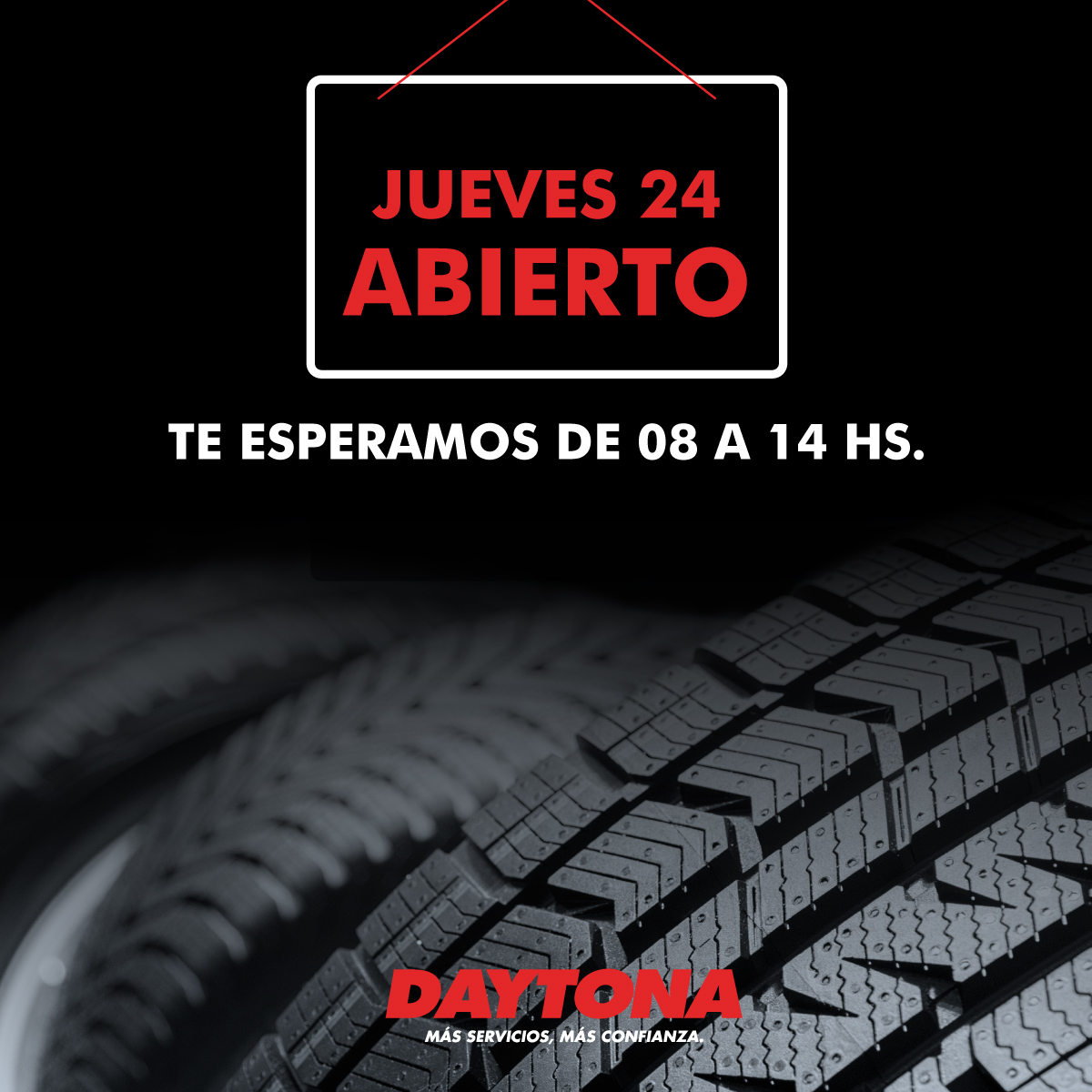 daytonaarg's tweet photo. Este 24 estamos de 8 a 14! 
Adelantá tu compra en https://t.co/IN7XbVpOcg 😎😍
¡Te esperamos! https://t.co/g4CM09aOi2