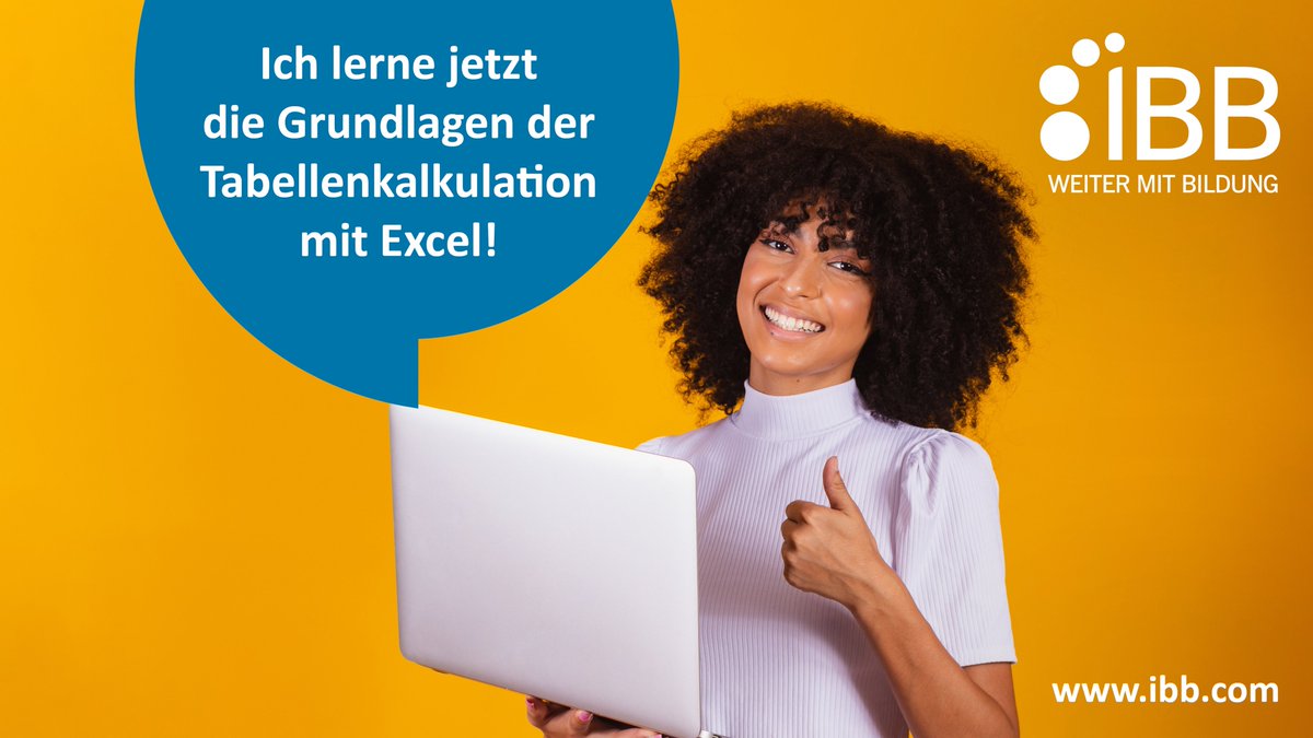 IBB_AG's tweet photo. Jetzt die Basics von #Excel erlernen - mit der #Weiterbildung #Tabellenkalkulation mit MS Excel - #Grundlagen!
- für Einsteiger
- Dauer: 2 Wochen in Vollzeit/4 Wochen in Teilzeit
- Starts: 28.3., 11.4., 25.
- 100% förderbar mit einem Bildungsgutschein
https://t.co/aQNKfOxv5Z https://t.co/eRhZyykn7h