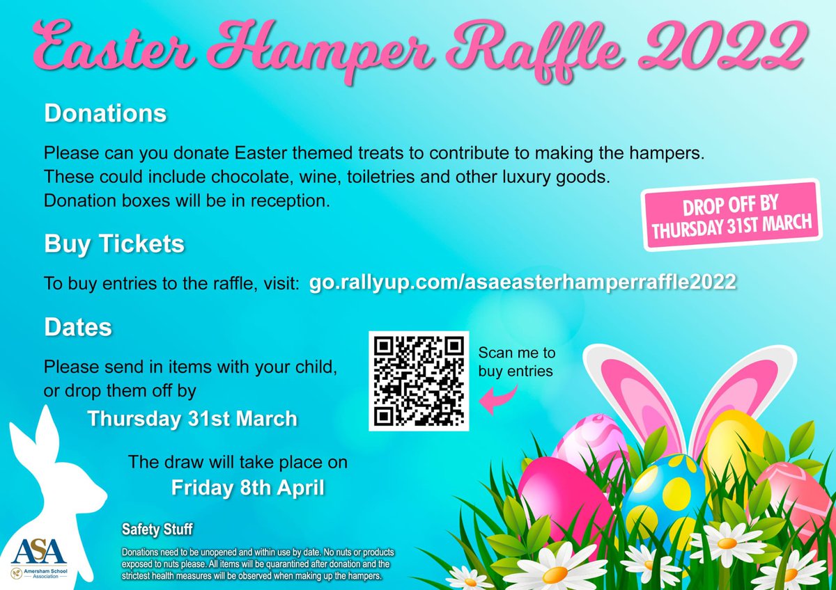 Guess what!! now you even have a QR code you can scan to put in money for the Easter Hamper!!