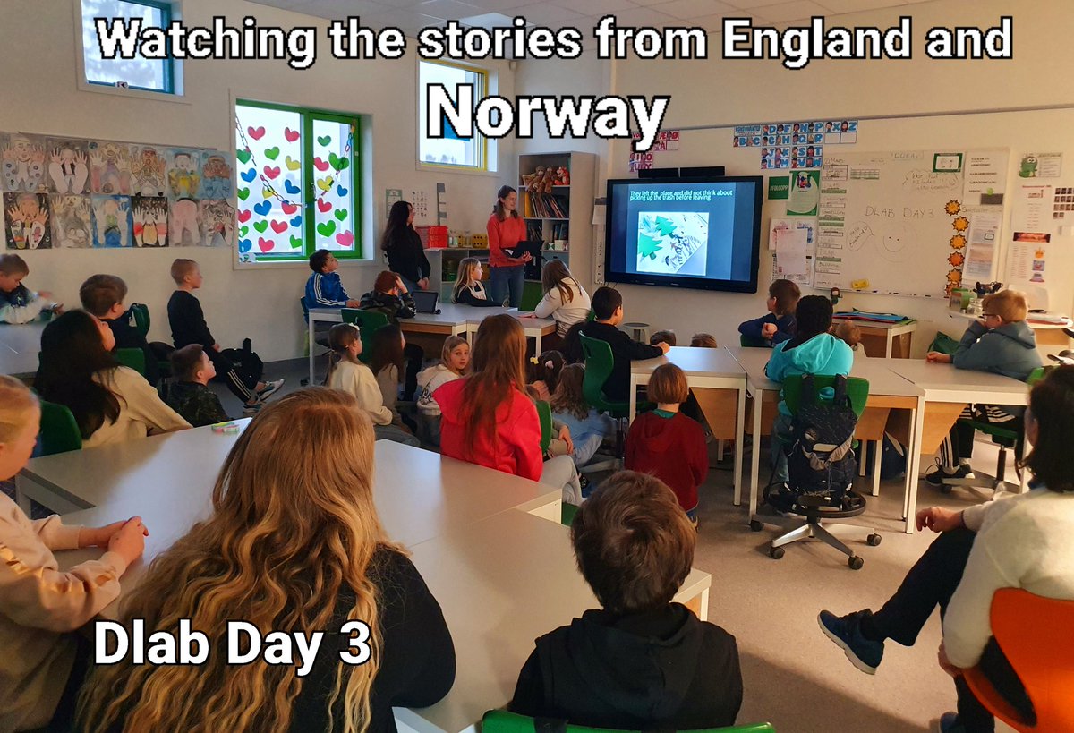 Watching the English version of their stories. #dlabday3 #dlaberasmus #eTwinning