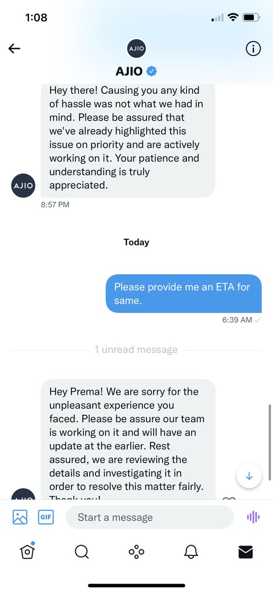 prernasingh27's tweet photo. @AJIOLife when the issue is outstanding since over two months now,this is the automated response that I am getting from your support team.
I will have to take this issue to the consumer court now @jagograhakjago #ConsumerCourt #AjioFraud #AjioDoesNotCare #CustomerGrievance https://t.co/Q09QasfOMv