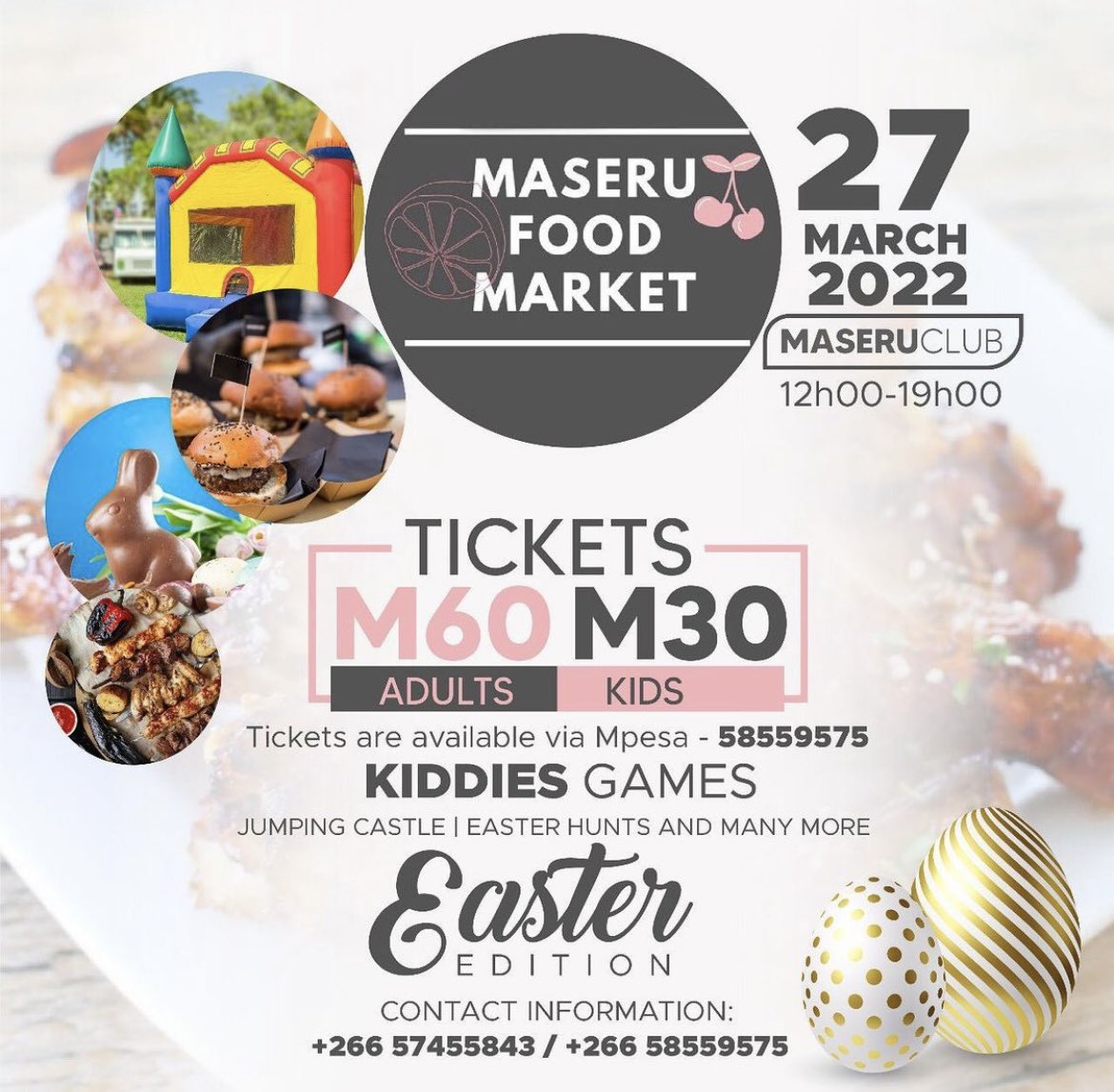 FoodMaseru's tweet image. Good Food, Good company, Good Vibes, let’s meet on Sunday @ Maseru Club 

#Lstwitter #MaseruFoodMarket #27March2022