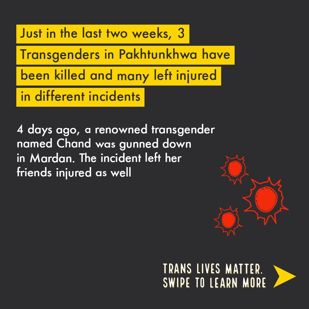 KhyberTalkies's tweet photo. Just in the last two weeks, 3 members of the transgender community of Pakhtunkhwa have been killed and many others left injured in various incidents across the province. Trans community needs your help!
1/2

#translivesmatter #KPK @TMItalks https://t.co/fheW8P2YZi