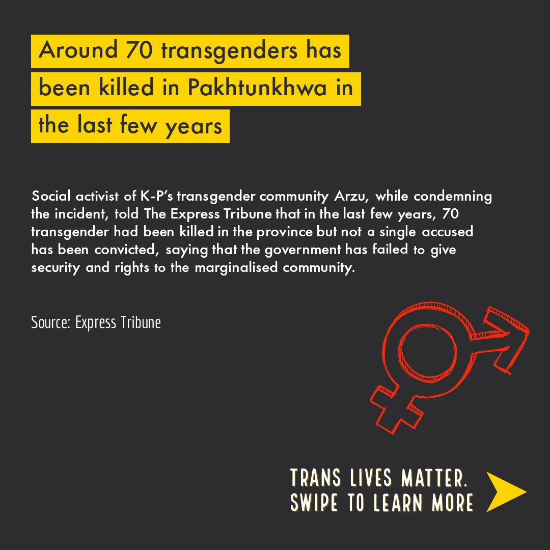 KhyberTalkies's tweet photo. Just in the last two weeks, 3 members of the transgender community of Pakhtunkhwa have been killed and many others left injured in various incidents across the province. Trans community needs your help!
1/2

#translivesmatter #KPK @TMItalks https://t.co/fheW8P2YZi