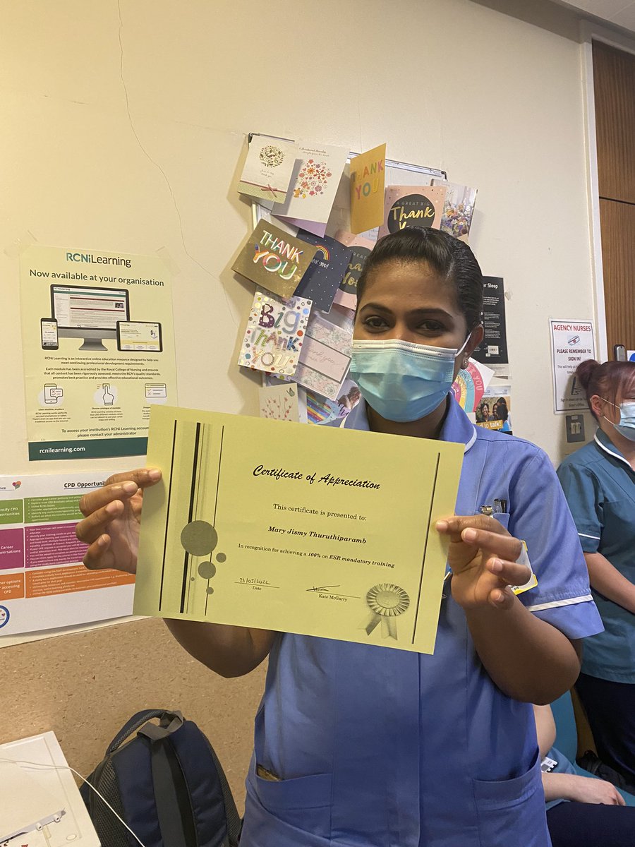 e16_ward's tweet photo. Certificates of appreciation for our hard working staff on E16 who have achieved 100% on ESR 🥳 💻 ⭐️ @mariongajisan @catherine_ph3 @SurgeryPDN_NUH @lchallan @NUHSurgery https://t.co/1bLFBQKoXl