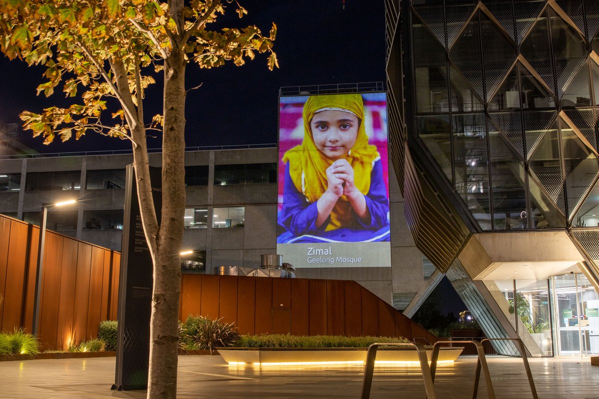 GreaterGeelong's tweet photo. Come and see the Babab Nyayl projections this week!
For #GeelongDesignWeek, we asked children under 5 to submit photos of themselves in their favourite place, which are being projected onto the @BarwonWater forecourt.
More 👉 https://t.co/JrBSreoqLI https://t.co/h8XIYIACGz
