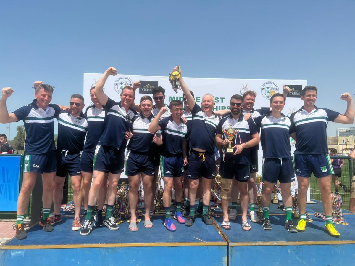 IrishEmbRiyadh's tweet photo. Congratulations to the outstanding @NaomhAleeRiyadh GAA club whose men’s and women’s Gaelic football teams both went unbeaten to win 🏆🥇🥳 their respective tournaments at the @GAAmiddleEast championships in Abu Dhabi on the 19 March. @dfatirl @officialgaa https://t.co/KFdvyKY7Wh