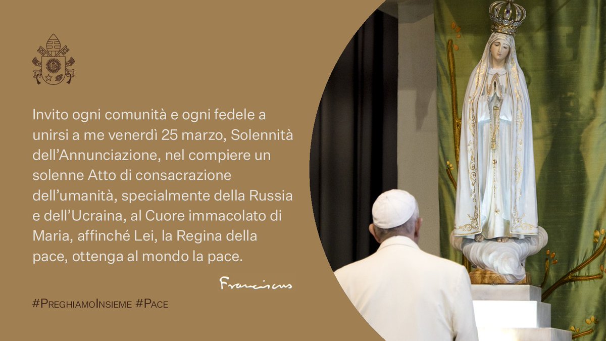 Pontifex266_it's tweet photo. #PreghiamoInsieme #Ucraina #Pace https://t.co/4oWDUejIzt