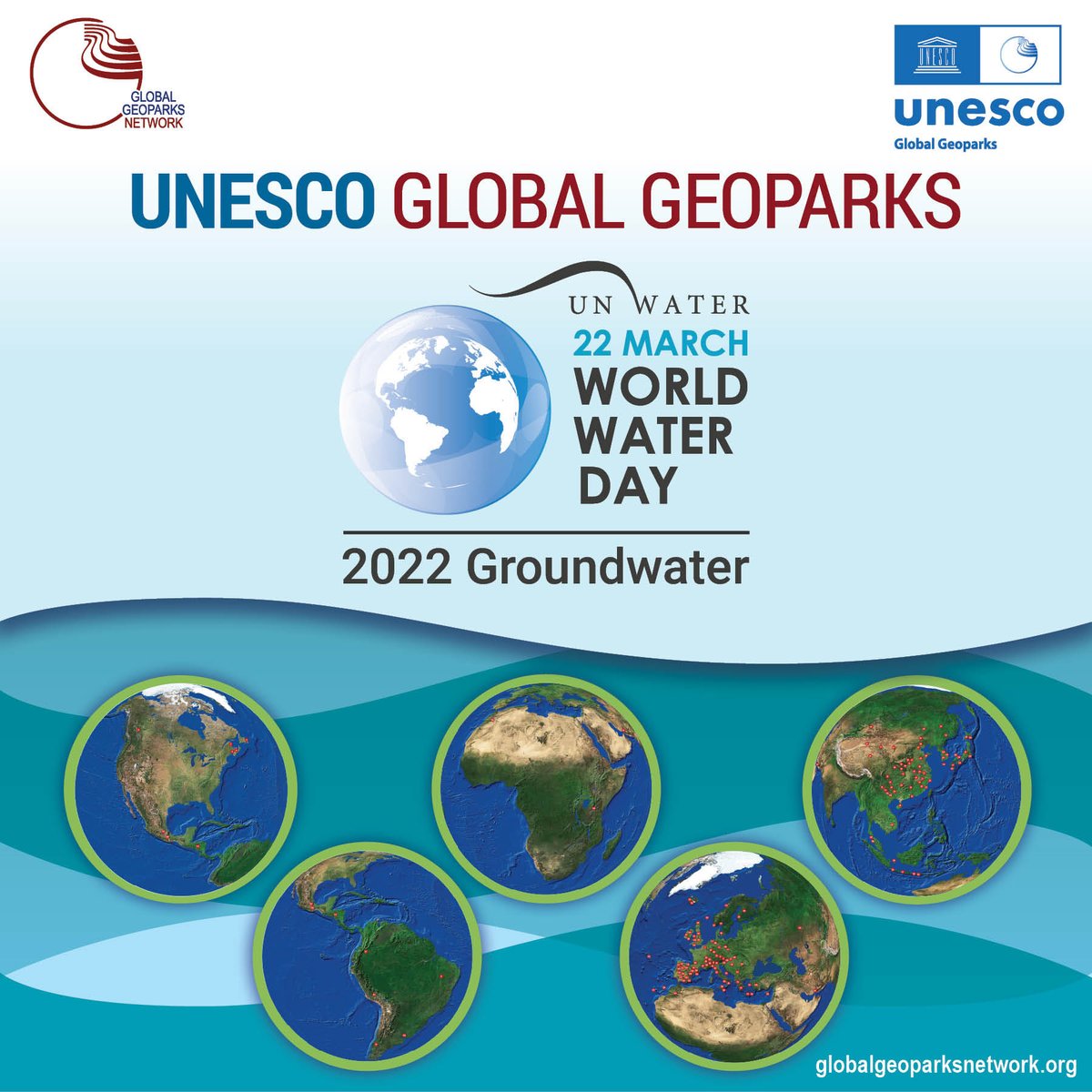 UNESCO Global Geopark verkoston 169 statuksellista Geoparkia juhlii kansainvälistä maailman vesipäivää 22.3. Teemana on pohjavesi, näkymätön luonnonvara, jonka vaikutus näkyy kaikkialla.

#saimaageopark #UNESCOGlobalGeopark #GlobalGeoparksNetwork #maailmanvesipäivä #WorldWaterDay