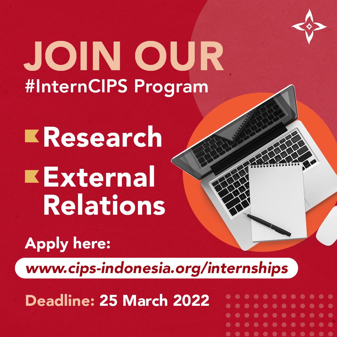 cips_id's tweet photo. The new batch of #InternCIPS is finally open!
If you:
✅ Keen to learn new experiences
✅ Have high initiative
✅ Willing to dive deep into the think tank’s world
Don’t miss your chance, apply to https://t.co/miEUZGdufR
#LowonganMagang #MagangNGO #InternshipProgram https://t.co/dDix4LUgJy