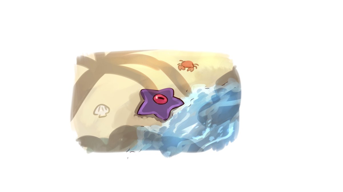 no humans starfish crab pokemon (creature) water sand beach  illustration images