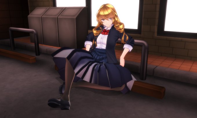 新作MMDモデルできました※リンク先R-18になります「MMDオリジナルモデルデータ 素行不良お嬢様」DLsite お嬢様のくせに不良コンビニ前とかをよく占拠する 