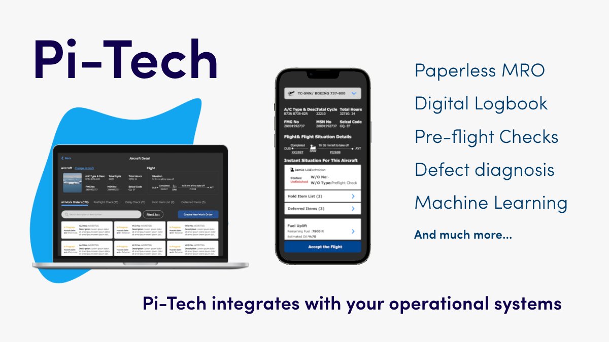 pinsoftist's tweet photo. We continue to develop Pi-Tech in line with the @IATA "Paperless Aircraft Maintenance Initiative".

#MRO
#DigitalTransformation

https://t.co/3zU0ZEoDhK https://t.co/YFtQjUEYNK