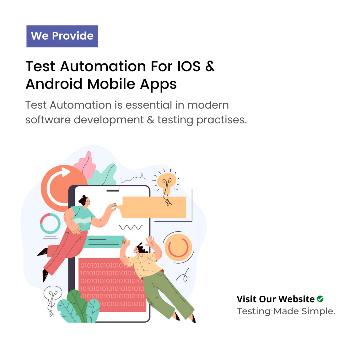 testing_simple's tweet image. Test Automation For IOS & Android Mobile Apps
Uk Based🏴
We Offer Wide Range Of Software Testing Services Covering Various Industries
Committed To Serving Clients♥️
👇👇
testingmadesimple.co.uk
#softwaredevelopment #bugtracking #softwaretesting #testautomation #qa