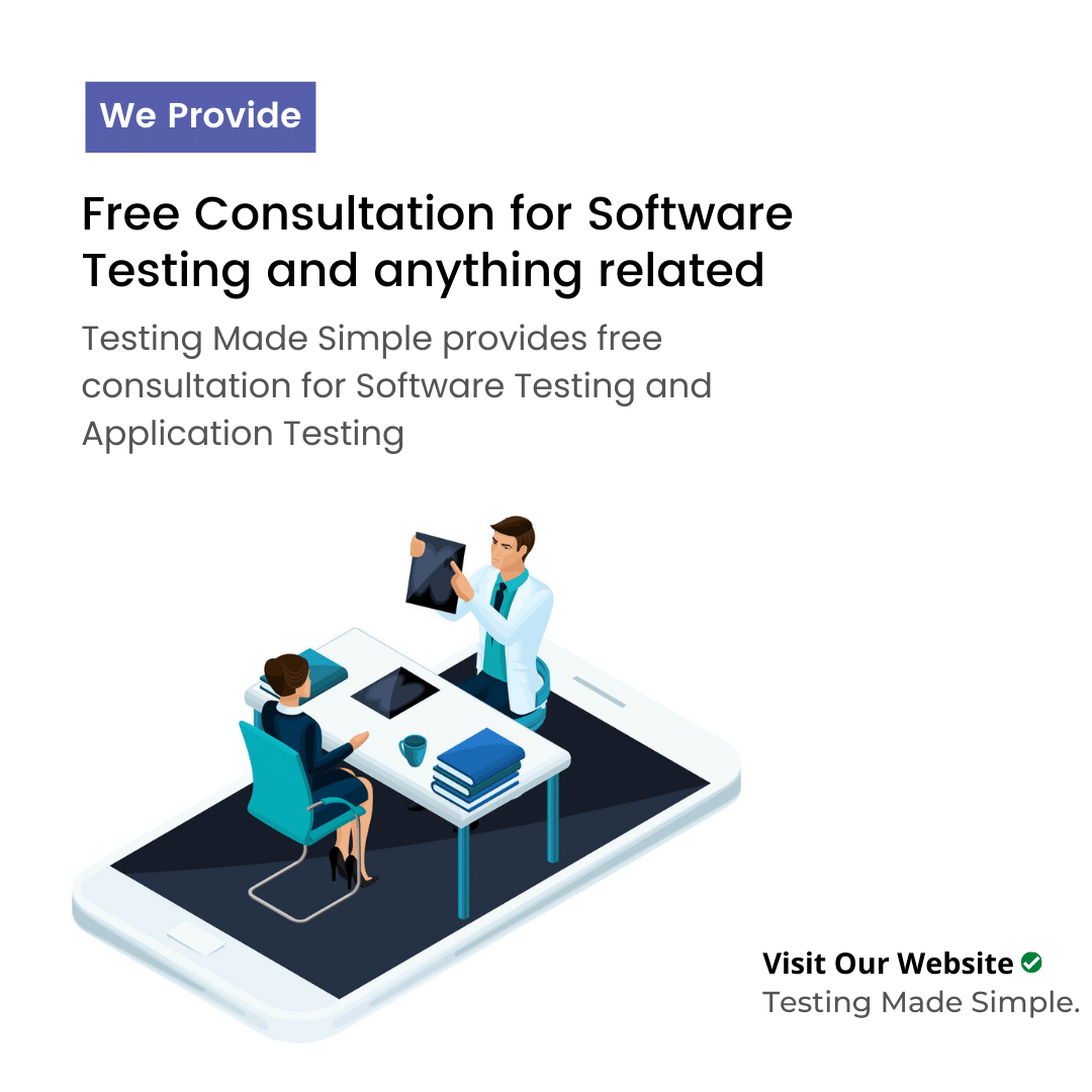 testing_simple's tweet image. Free Consultation for Software Testing & anything related
Uk Based🏴
We Offer Wide Range Of Software Testing Services Covering Various Industries
Committed To Serving Clients♥️
👇👇
testingmadesimple.co.uk
#softwaredevelopment #bugtracking #softwaretesting #testautomation #qa
