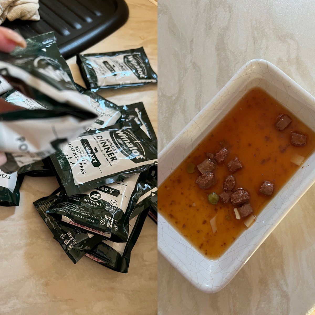 emmaf1992's tweet photo. @Jahojo @Purina I also am having the same issue @Purina at £11 a box and having to throw the majority away as they 80% of the pouches are like this!! https://t.co/m6NwG2y7bA