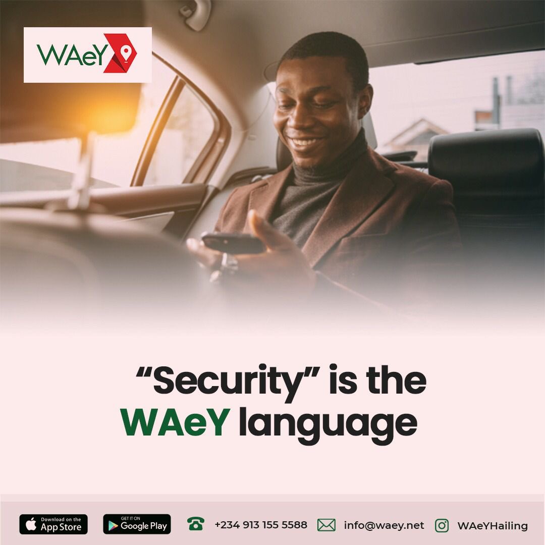 WAeYHailing's tweet photo. With the current insecurity in our country, WAeY is introducing you to Live GPS tracking and an option to share trip details with your family and friends.

Download the WAeY App today. 

#waeyhailing #logistics #ridesharing #rideshare #ridesharedriver #lyft #uber #uberdriver https://t.co/o8eQZN7aVt