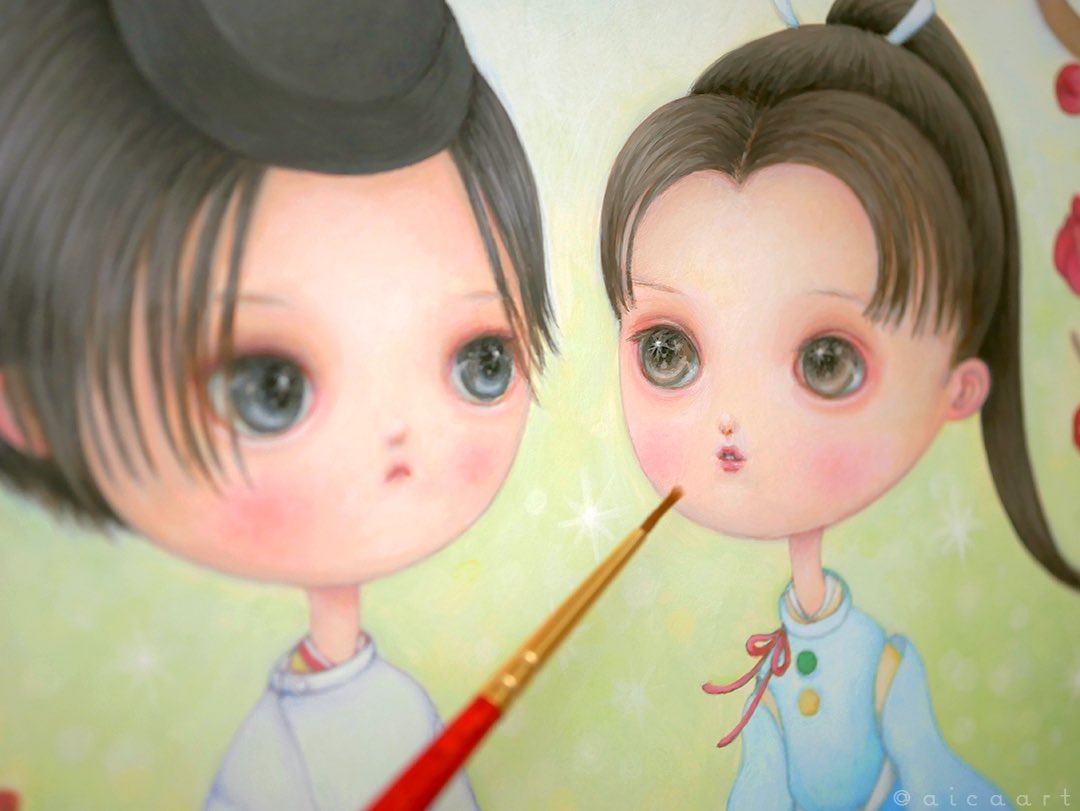 ４月２日からNY <a href="/HavenGallery/">Haven Gallery</a> ギャラリーのグループショーに参加します。ショーのテーマは花札です。こちらはディテールの画像です。

🇺🇸: bit.ly/3IuvszI

#havengallery #花札 #hanafuda #artshow #painting #artwork #aica #aicaart