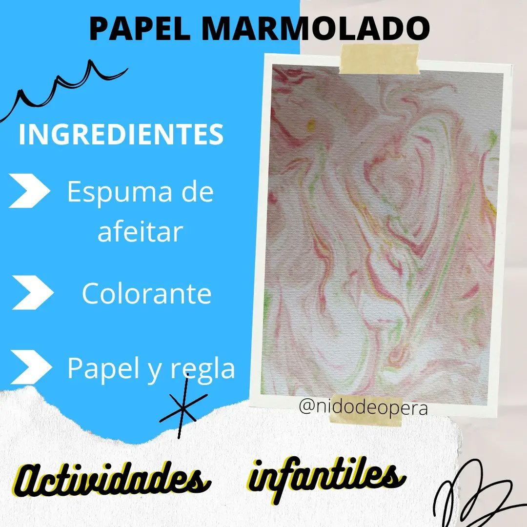 NidodeOpera's tweet photo. 🎨Os presentamos una actividad muy fácil de hacer y con un resultado de lo más chulo, PAPEL MARMOLADO.
 #actividadessensoriales #recursosartisticos #arte #actividadesinfantiles #art #pintura #espumadeafeitar #estimulaciontemprana #diversion #artwork #amor #crianzafeliz #infancia https://t.co/rVlzDwZCgJ