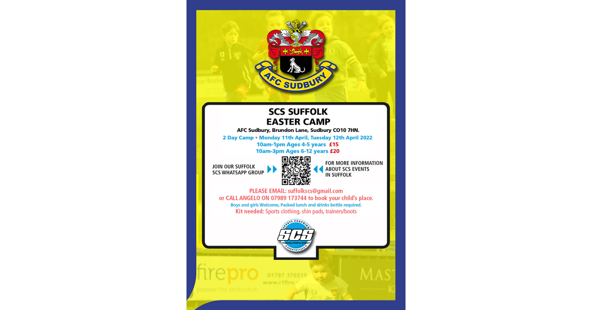 AFCSudbury's tweet photo. AFC Sudbury Easter Camp
https://t.co/zt7Nuw91PG https://t.co/BI6a8WvZ3z