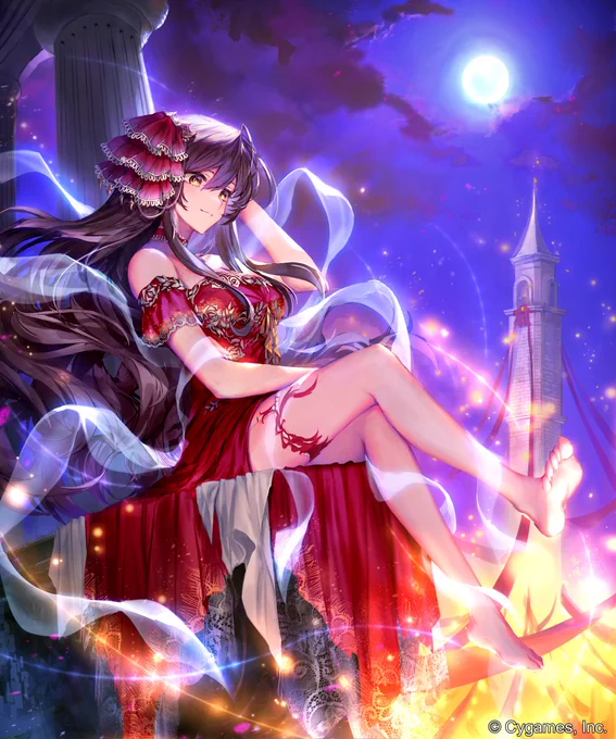 Cygames様の神撃のバハムートにて「サマー・エカテリーヌ」、「クリスマス・サレファ」描かせていただきました。半年以上前のものだけどとりまあっぷじゃ 