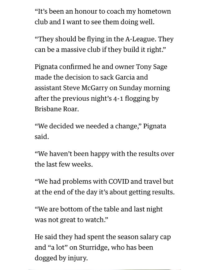 Garcia’s final interview

Claims he knew the writing was on the wall when he “heard voices in the background with agendas.”

“The less said about Sturridge the better.”
