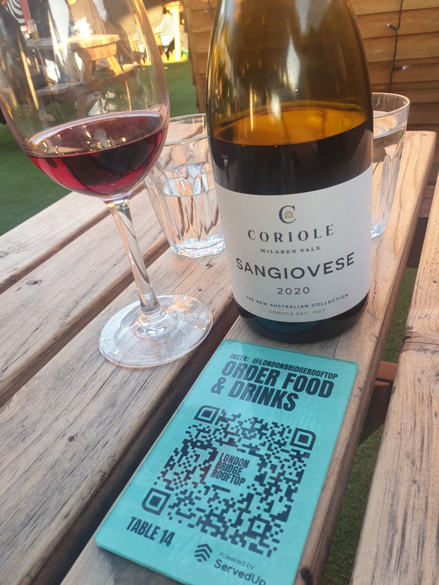 The views, the cocktails and food may be delish @londonbridgerooftop Well, the new wine list has some spectacular additions too.....
<a href="/coriole/">Coriole Vineyards</a> 2020 McLaren Vale Sangiovese is just one of them. Enjoy.