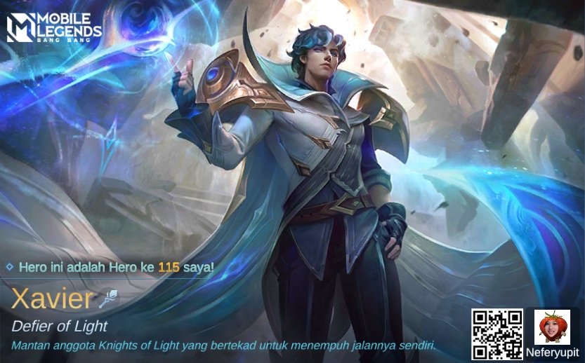 Ryouumen's tweet photo. Saya baru saja mendapatkan Hero baru Xavier di Mobile Legends: Bang Bang! Ayo berhadapan melawan Player MOBA terbaik dunia bersama-sama! 
https://t.co/fk9sL7K5W9 https://t.co/tvk383iE9Y