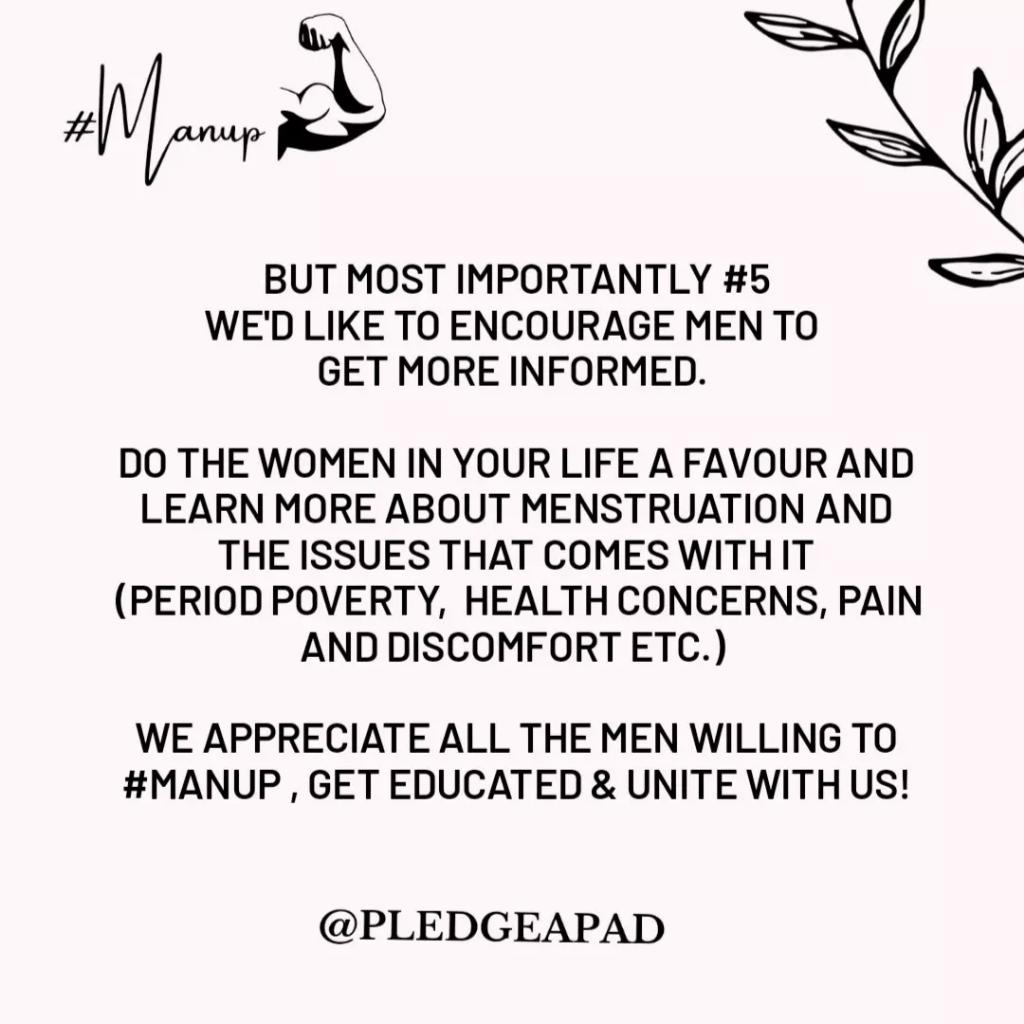 💕
Unite for change with Pledge A Pad ✨
.
Comment "💪" if you're ready to man up and make a difference 🔥 &amp; THANK YOU for those of you who already joined the change chain, we really appreciate you!!!👏👏👏
.
 #pledgeapad  #manup #uniteforchange #makeadiffrence